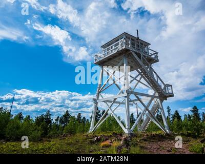 Ute Berg Fire Tower National Historical Site, National Forest, Utah. Stockfoto