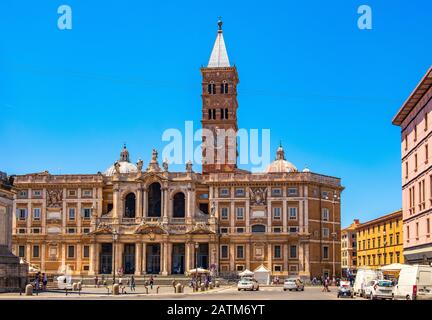 ROM, Italien - 2019/06/16: Papstbasilika St. Maria Major - Basilica Papale di Santa Maria Maggiore - auf dem Esquilinenhügel im historischen Rom Stockfoto