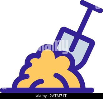 Ikonenvektor der archäologischen Ausgrabung. Isolierte Darstellung des Kontursymbols Stock Vektor