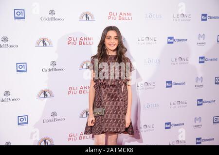 Roma, Italien. Februar 2020. Penelope Muccino Red Carpet zur Premiere des italienischen Films "Gli Anni Più Belli" im Auditorium della Conciliazione in Rom (Foto von Matteo Nardone/Pacific Press) Credit: Pacific Press Agency/Alamy Live News Stockfoto