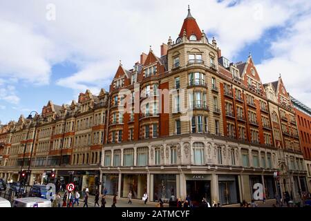 50 Hans Crescent, Knightsbridge, London, England. Stockfoto