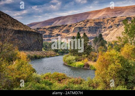 Yakima River Canyon, Columbia Plateau, in der Nähe von Yakima, Washington State, USA Stockfoto