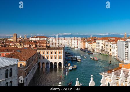 Blick über Venedig auf den Canal Grande Stockfoto