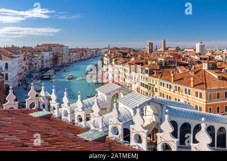 Blick über Venedig auf den Canal Grande Stockfoto