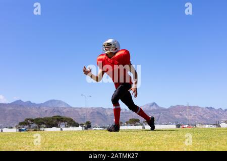 Fußball-Football-Spieler Stockfoto
