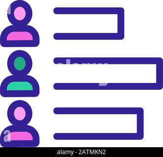 Indikatoren des Symbols "Mitarbeiterleistung". Isolierte Darstellung des Kontursymbols Stock Vektor