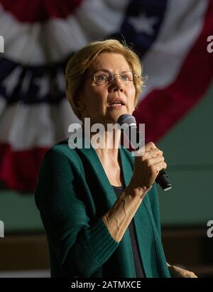 15. März 2019, Exeter Town Hall, Exeter, New Hampshire, USA: Demokratische Präsidentschaftskandidatin Senator Elizabeth Warren (D-MA) wirbt in der Exeter Town Hall. Stockfoto