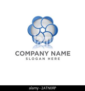 Technik orbit Web ringen Logo Design. Vektor Kreis ring Logo Design. Abstrakte Kreis logo Vorlage. Runder Ring Kreis und Infinity loop Symbol, Tec Stock Vektor