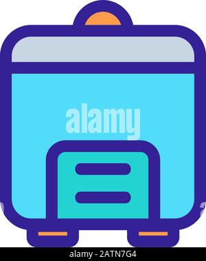 Slow Cooker Symbol Vektor. Isolierte Kontur symbol Abbildung Stock Vektor