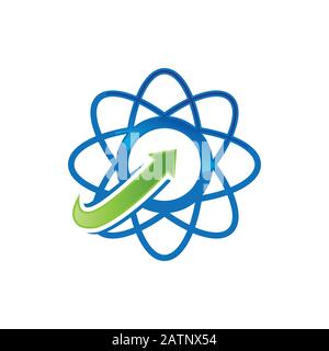 Digital Tech - Vector Business Logo Template Concept Illustration. Elektronisches Fabrikschild für Getriebe. Symbol für Zahnradtechnologie Stock Vektor