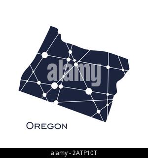 Oregon State Map Stock Vektor