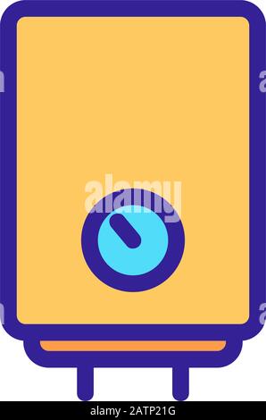 Warmwasserbereiter Symbol Vektor. Isolierte Kontur symbol Abbildung Stock Vektor