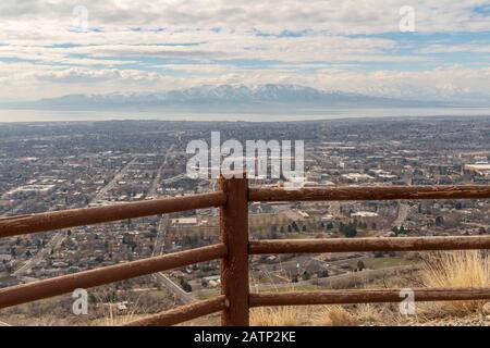 Y-Berg in Provo, Utah. Sitz der Brigham Young University. Stockfoto