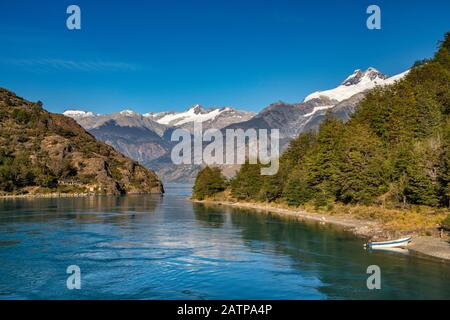 Cordon Contreras massiv im Laguna San Rafael Nationalpark, über Lago Bertrand, Blick von der Carretera Austral Autobahn, Patagonia, Chile Stockfoto