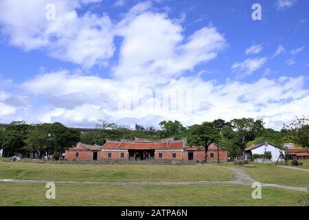 Panoramaaufnahme von Lin An Tai Historical House and Museum Stockfoto