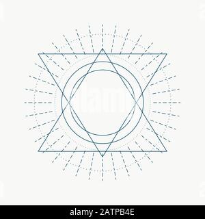 Mystische okkulten Symbol. Stock Vektor