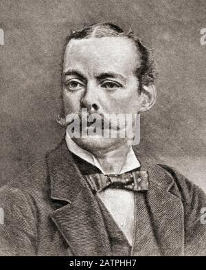 Lord Randolph Henry Spencer-Churchill, 1849 - 1895. Britischer Staatsmann, hier im Jahr 1886 als er zum Schatzkanzler ernannt wurde. Vater von Sir Winston Churchill. Stockfoto