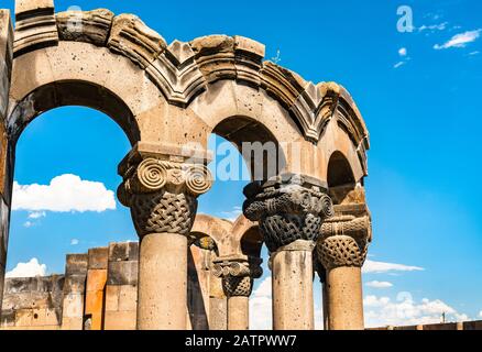 Zvartnots Kathedrale in Armenien Stockfoto