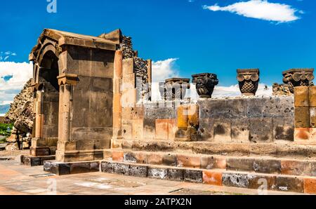 Zvartnots Kathedrale in Armenien Stockfoto