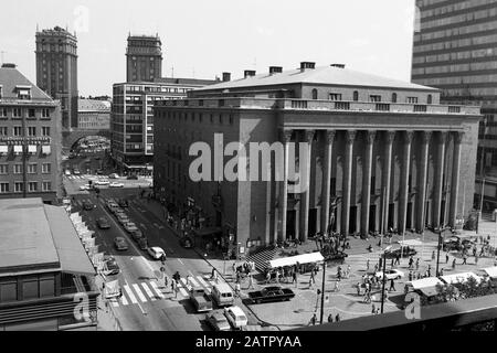 Das Stockholmer Konzerthaus Konserthuset am Hötorget-Platz in Stockholm, Schweden, 1969. Das Stockholmer Konzertsaal Konserthuset auf dem Hötorget-Platz in Stockholm, Schweden, 1969. Stockfoto