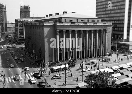Das Stockholmer Konzerthaus Konserthuset am Hötorget-Platz in Stockholm, Schweden, 1969. Das Stockholmer Konzertsaal Konserthuset auf dem Hötorget-Platz in Stockholm, Schweden, 1969. Stockfoto