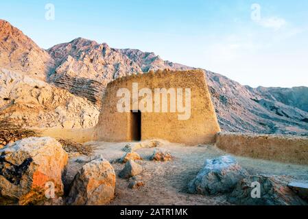 Dhayah Fort im Norden von Ras Al Khaimah Vereinigte Arabische Emirate. Golf, Erbe. Stockfoto