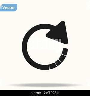 Symbol für isoliertes Vorzeichen aktualisieren - Vektorgrafiken mit hochwertigem schwarzem Stil Stock Vektor