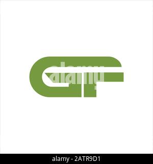 Anfangsbuchstabe gf- oder fg-Logo-Designvorlage Stock Vektor