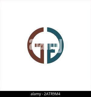Anfangsbuchstabe gf- oder fg-Logo-Designvorlage Stock Vektor