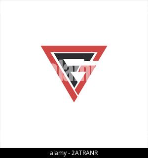 Anfangsbuchstabe gf- oder fg-Logo-Designvorlage Stock Vektor