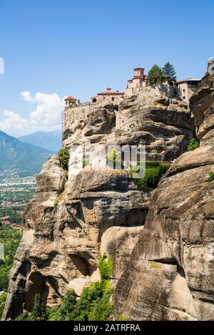 Heiliger Monastery von Varlaam, Meteora; Thessaly, Griechenland Stockfoto