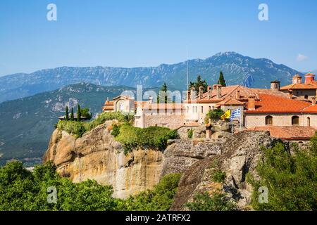 Heiliger Monastery von Str. Stephen, Meteora; Thessaly, Griechenland Stockfoto