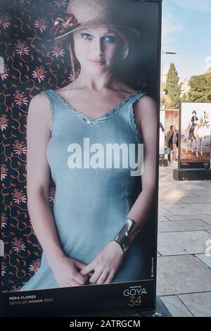 Spanische Bäume Pepa Flores bekannt als Marisol. Stockfoto