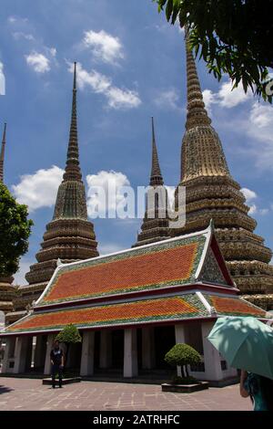Tempel Wat Pho, Bangkok, Thailand. Stockfoto