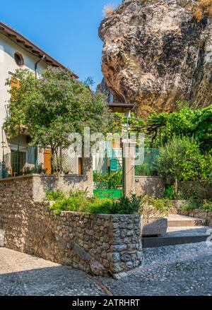 Malcesine, schöne kleine Stadt am Gardasee. Venetien, Provinz Verona, Italien. Stockfoto