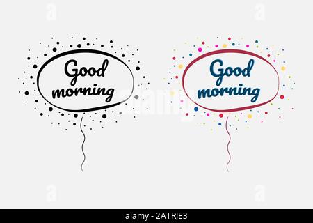 Eine Reihe von Dialogfenstern mit verschiedenen Formen. Stock Vektor