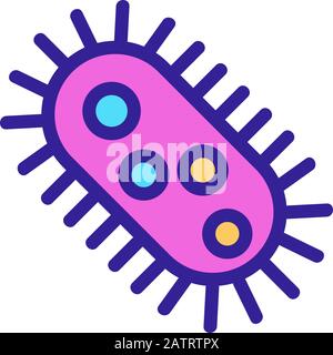 Bakterium Symbol Vektor. Isolierte Kontur symbol Abbildung Stock Vektor