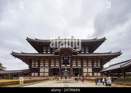 Die Große Buddha-Halle (Daibutsuden), der Todai-JI-Tempel, Nara, Japan Stockfoto