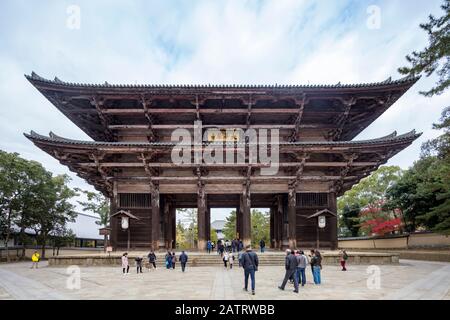 Das Große Südtor (Nadaimon), der Todai-JI-Tempel, Nara, Japan Stockfoto