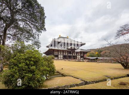 Die Große Buddha-Halle (Daibutsuden), der Todai-JI-Tempel, Nara, Japan Stockfoto