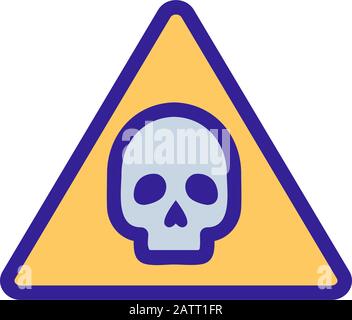 Vorsicht Gefahr Symbol Vektor. Isolierte Kontur symbol Abbildung Stock Vektor