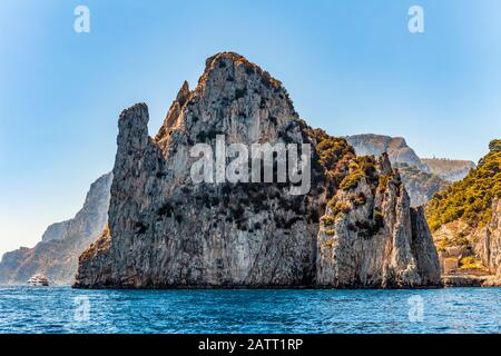 Insel Capri am Tyrrhenischen Meer, Mittelmeer; Capri, italien Stockfoto