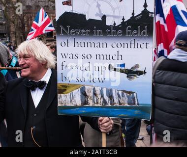 Brexit Day am Parliament Square, London. GROSSBRITANNIEN Stockfoto