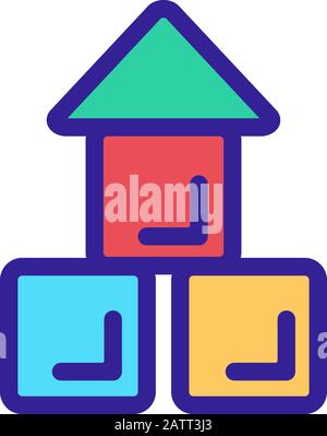 Baby Würfel Symbol Vektor. Isolierte Kontur symbol Abbildung Stock Vektor