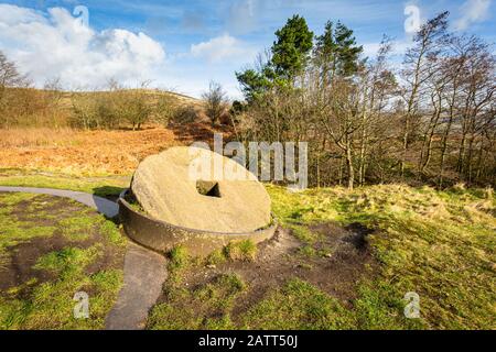 Überreste der Odin Mine, Mam Tor, The Peak District, Derbyshire, Großbritannien Stockfoto