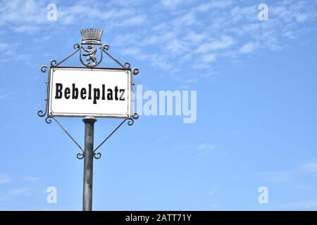 Bebelplatz - Beschilderung der Buchbrisen in Mitte Berlin Stockfoto