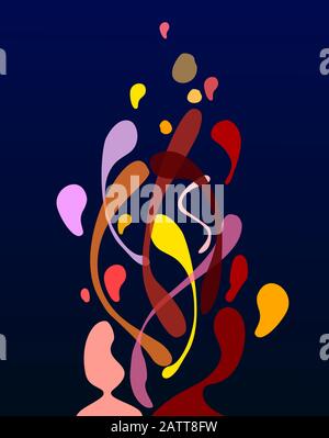 Vektor eines flüssigen Hintergrunds in warmen Farben Stock Vektor