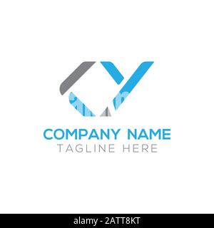 Vektor-Vorlage für KY-Logo-Design mit anfänglichem Alphabet. Abstraktes KY-Logo für Buchstaben Stock Vektor