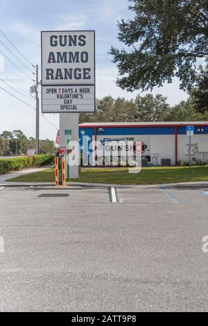 Gun Shop Inc. Und Gun Range Leesburg, Florida USA Stockfoto