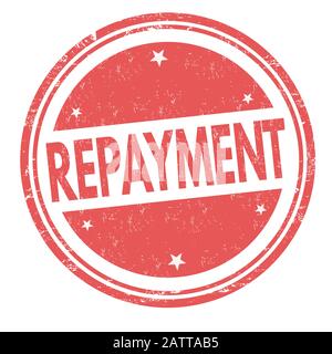 Rückzahlungsschild oder Stempel auf weißem Hintergrund, Vektordarstellung Stock Vektor